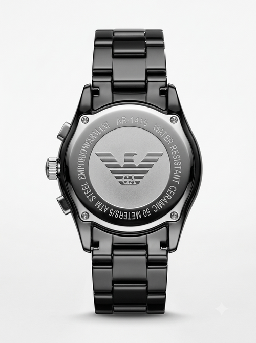 Emporio Armani Ceramica Black Chronograph Watch