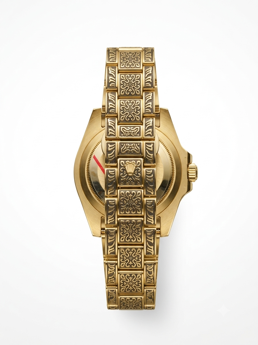 ROLEX SUBMARINER BEZEL WATCH GOLD COLOR WITH GREEN DIAL