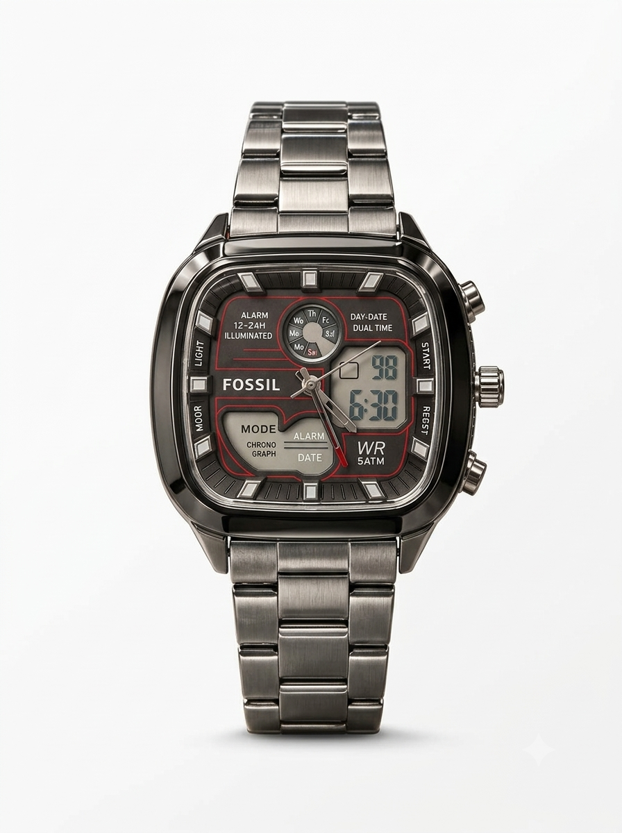 FOSSIL DIGITAL-ANALOG STYLE WATCH
