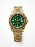 ROLEX SUBMARINER BEZEL WATCH GOLD COLOR WITH GREEN DIAL