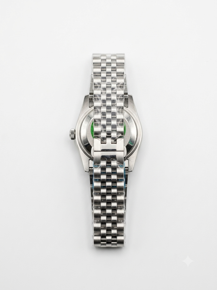 ROLEX LAND-DWELLER GREEN DIAL OYSTER PERPETUAL SILVER