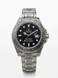 ROLEX SUBMARINER BEZEL WATCH SILVER COLOR WITH BLACK DIAL