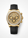 ROLEX-Bezel Diamond Chronograph BELT WATCH — Gold