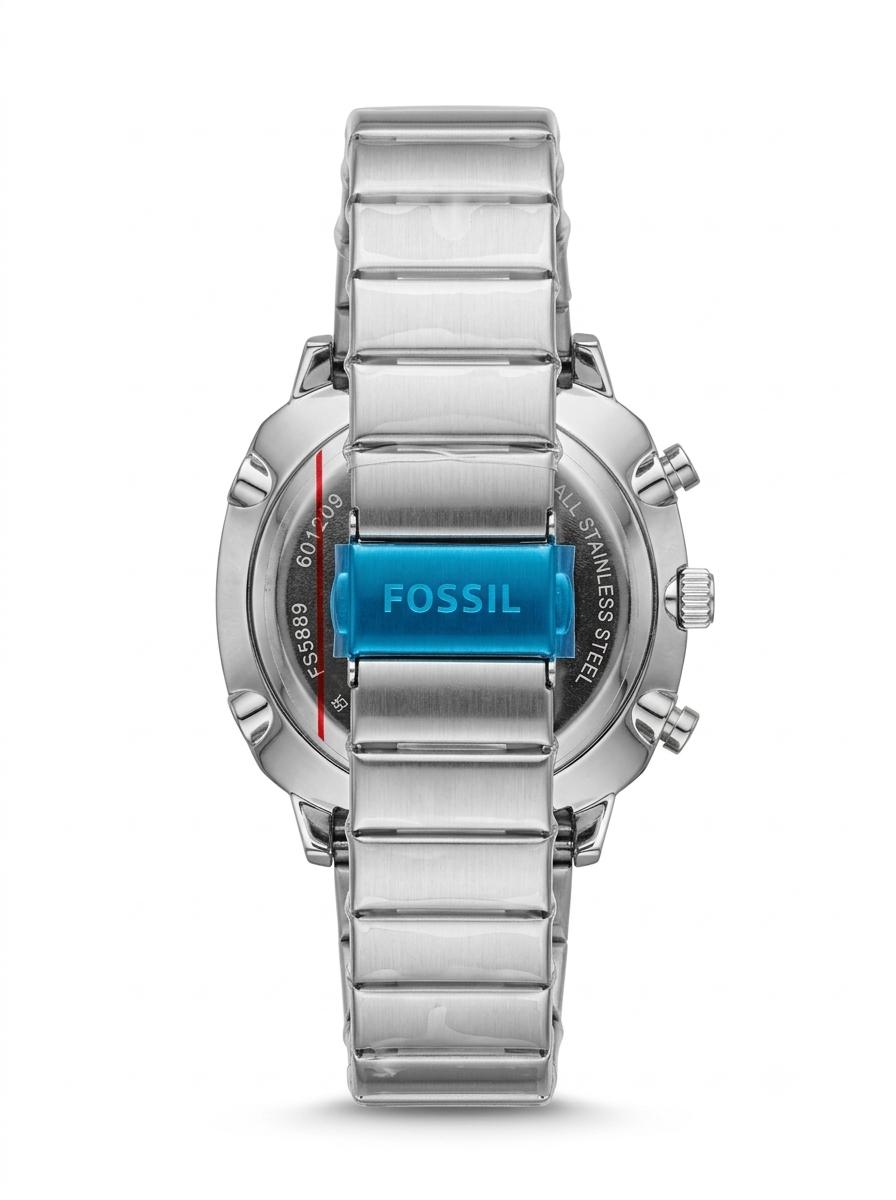 FOSSIL DIGITAL-ANALOG STYLE WATCH silver