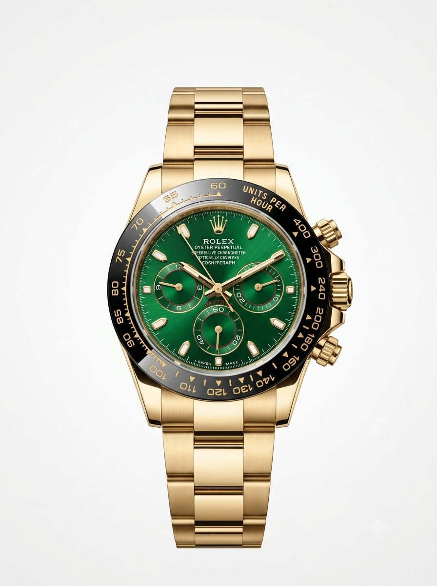 ROLEX Cosmograph Daytona Gold Green Dial Watch