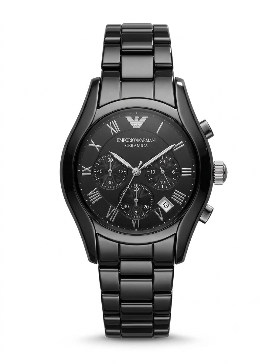 Emporio Armani Ceramica Black Chronograph Watch