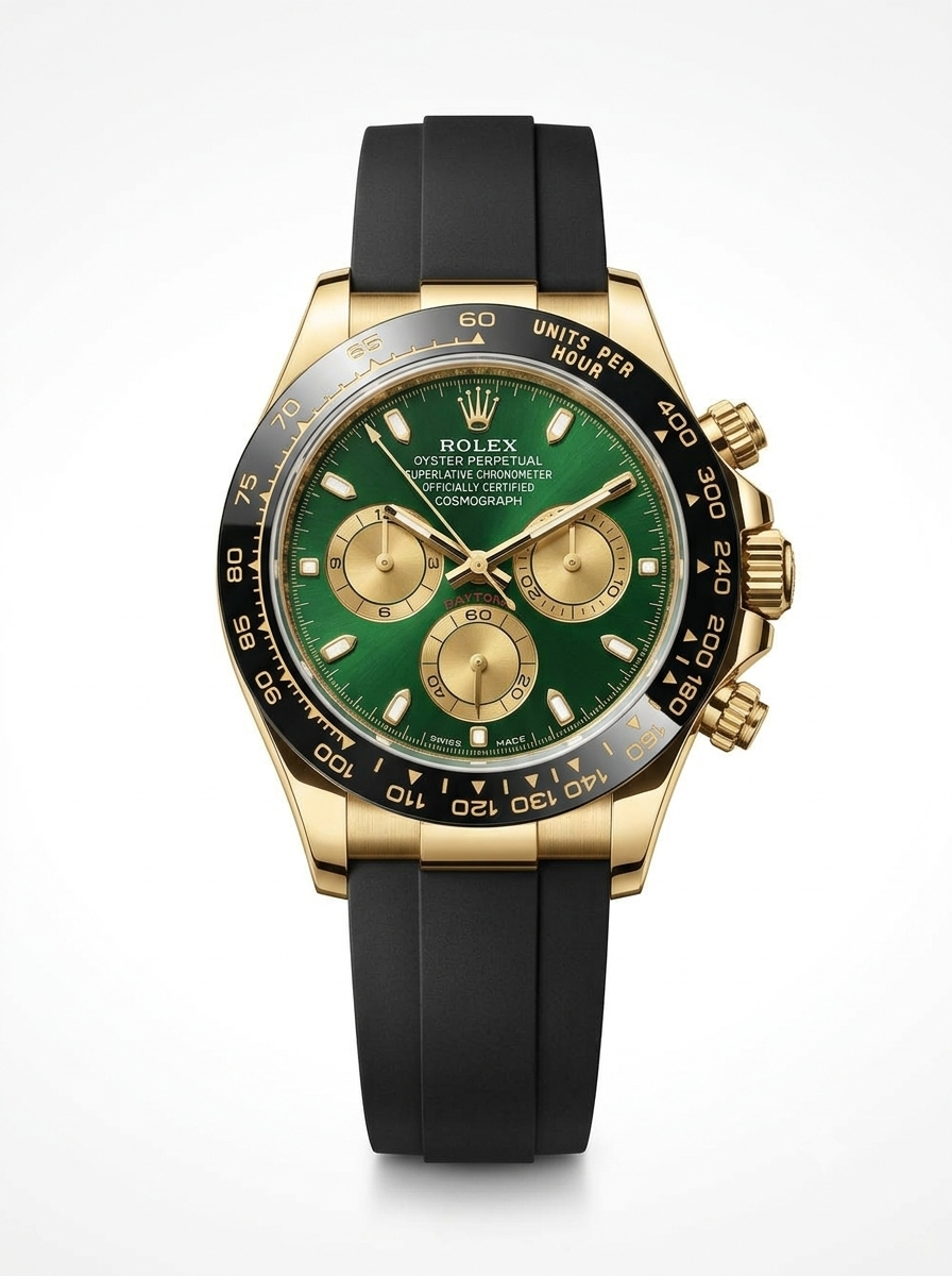 ROLEX Cosmograph Daytona Gold Green Dial  BELT Watch
