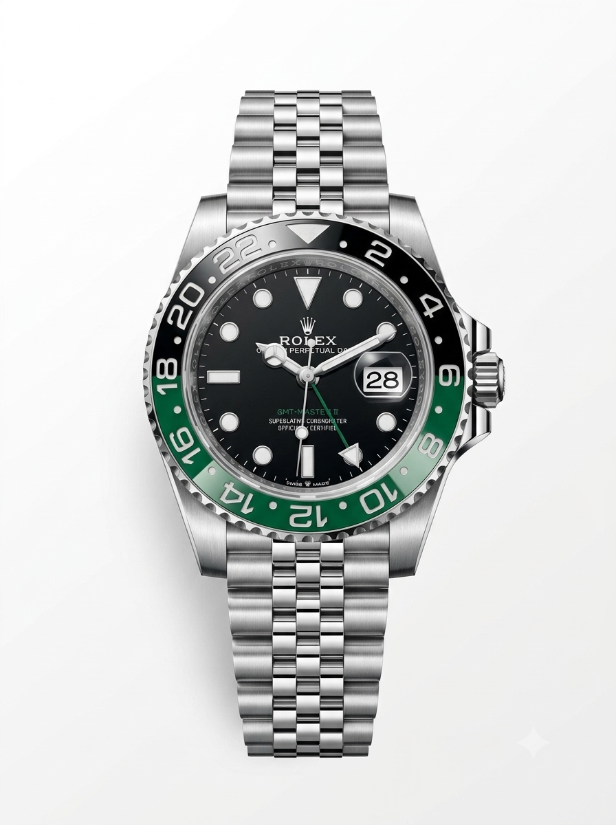 ROLEX GMT MASTER-II SPRITE Green & Black Bezel