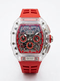 Richard Mille 50-03 Red  Chronograph Transparent Skeleton Watch