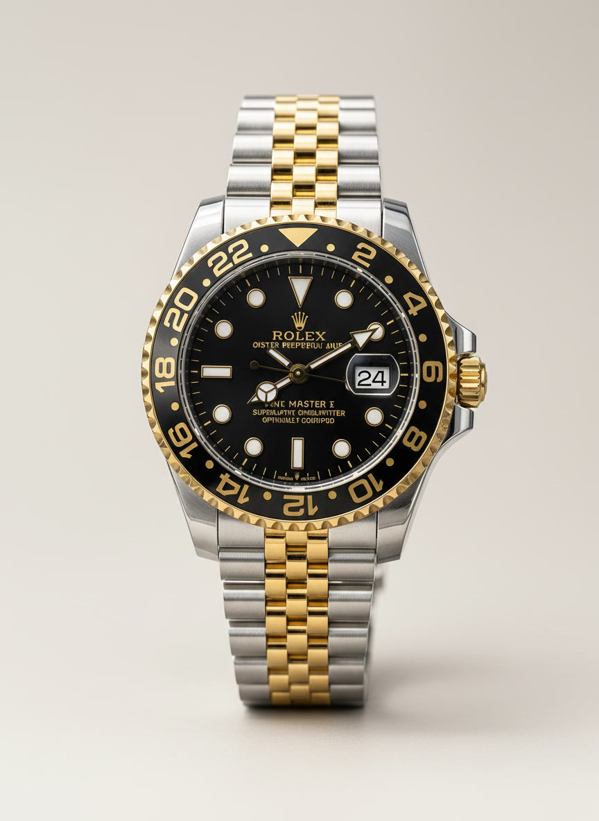 ROLEX GMT MASTER-II  Black Dial Two-Tone